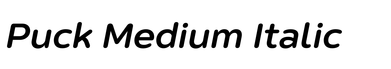 Puck Medium Italic